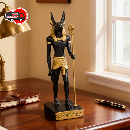 Egyptian anubis resin statue - egyptian,